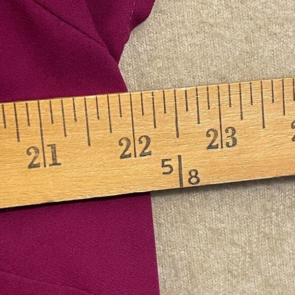 Maurices Blouse Women's 1 Burgundy Cap Sleeve - Picture 6 of 11